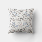 Schattige dikke katjes en Meow-harten Kussen (Achterkant)