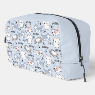 Schattige dikke katjes en Meow-harten Toilettasje