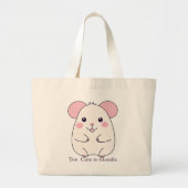 Schattige dikke muis grote tote bag (Voorkant)