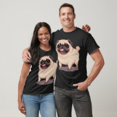 Schattige dikke Pug - Pixel art T-shirt (Unisex)