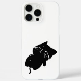 Schattige dikke zwarte kat iPhone 16 pro max hoesje
