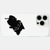 Schattige dikke zwarte kat Case-Mate iPhone case (Achterkant (horizontaal))