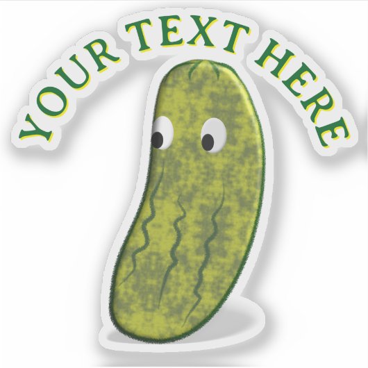 Schattige Dill-pickle Kawaii op maat Sticker (Voorkant)