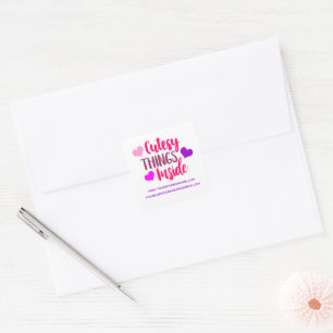 Schattige Dingen Binnen Zakelijk Vierkante Sticker