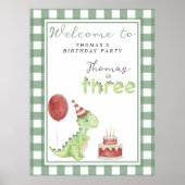 Schattige Dino 3e verpartij  Poster (Voorkant)
