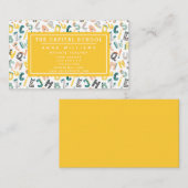 Schattige Dino alfabet - Docent | Privédocent Visitekaartje (Voorkant / Achterkant)