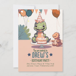 Schattige Dino Baby voor Kinderverjaardag Kaart