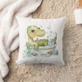 Schattige Dino Bad Tijd Kussen (Deken)
