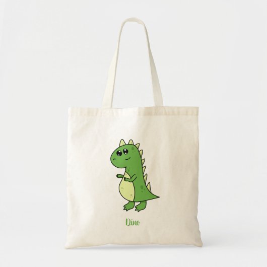 schattige dino-canvas tas (Voorkant)