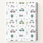 Schattige Dino Cars Pattern Notitieboek (Achterkant)