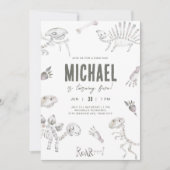 Schattige Dino Dig Verjaardag Kaart (Voorkant)