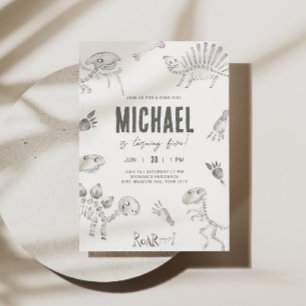 Schattige Dino Dig Verjaardag Kaart