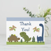 Schattige dino/dinosaurus Baby Bedankt voor je kaa (Staand voorkant)
