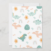 Schattige Dino Egg Hatching Baby shower Uitnodigin Kaart (Achterkant)