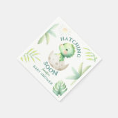 Schattige Dino Gender Neutral Dinosaur Baby shower Servet (Hoek)