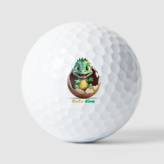 schattige dino golfballen (Voorkant)