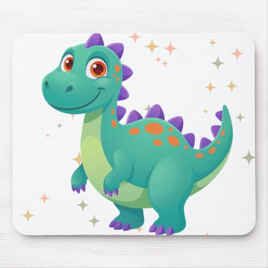 Schattige Dino in de Ruimte Muismat (Voorkant)