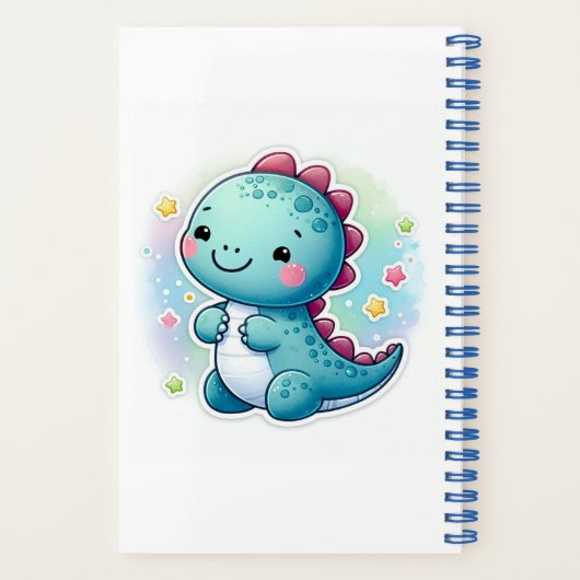schattige Dino Notitieboek (Achterkant)