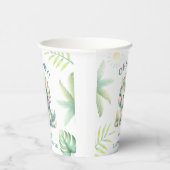 Schattige Dino Oerwoud Triceratops Dinosaur Baby s Papieren Bekers (Rechts)