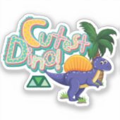 schattige dino sticker (Voorkant)