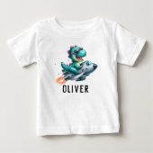 Schattige Dino Trex Piloot Vliegtuig (Voorkant)