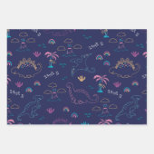 Schattige dinopatroon inpakpapier vel (Voorkant 3)