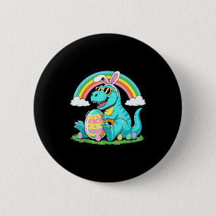 Schattige Dinosaur Bunny Ei Gelukkige Oostrawr T R Ronde Button 5,7 Cm