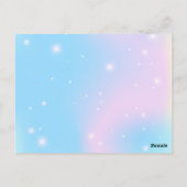 Schattige Dinosaur Eenhoorn Regenboog ballon Verja Briefkaart (Achterkant)