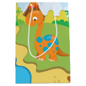 Schattige Dinosaur Medium Cadeauzakje (Voorkant)