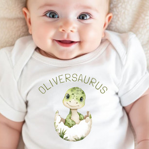 Schattige Dinosaur Persoonlijke Dino Babysaurus Romper