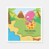Schattige Dinosaur Servet (Voorkant)