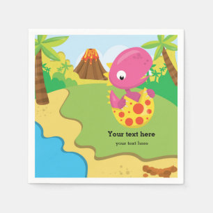 Schattige Dinosaur Servet