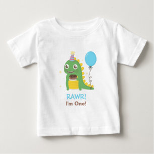 Schattige Dinosaur Verjaardagsfeestje Rawr Ik ben