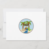 Schattige Dinosaur-verjaardagsuitnodiging (foto) Kaart (Achterkant)