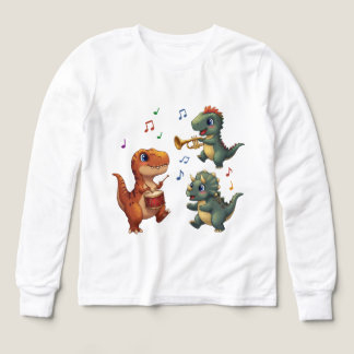 Schattige Dinosaurband Cartoon Illustratie