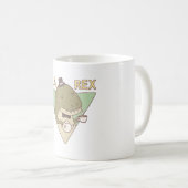 Schattige Dinosaurie Thee Rex Trex Woordspeling Koffiemok (Voorkant rechts)