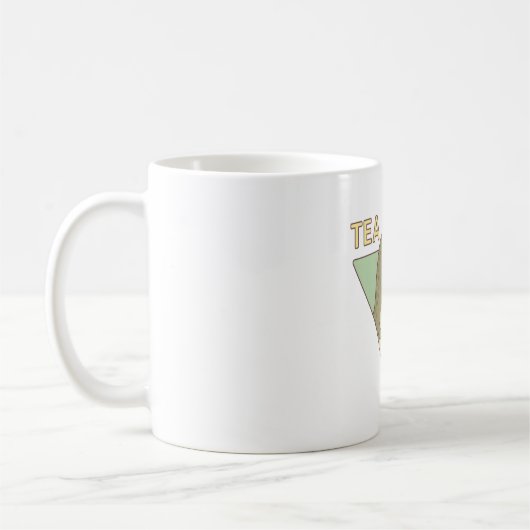Schattige Dinosaurie Thee Rex Trex Woordspeling Koffiemok (Links)