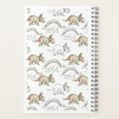 Schattige Dinosaurier Notitieboek Cover | Premium  (Achterkant)