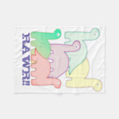 Schattige dinosauriërs in pasteltinten fleece deken (Voorkant (Horizontaal))