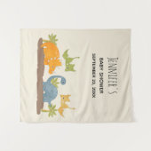 Schattige dinosauriërs Prehistorische dieren Baby  Wandkleed (Voorkant (horizontaal))