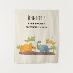 Schattige dinosauriërs Prehistorische dieren Baby  Wandkleed