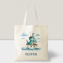 Schattige Dinosaurische Zeevaart Kapitein Geperson Tote Bag