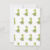 Schattige dinosaurus Baby shower Bedankkaart (Achterkant)