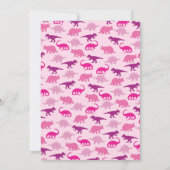 Schattige Dinosaurus Baby shower Brontosaurus Roze Kaart (Achterkant)
