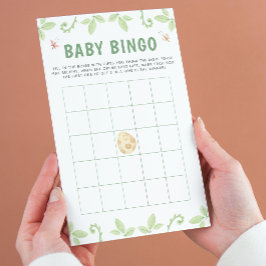 Schattige Dinosaurus Baby shower Groen Bingogame Flyer