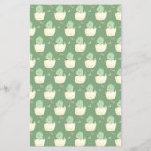 Schattige Dinosaurus Baby shower Groen Bingogame Flyer (Achterkant)