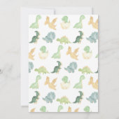 Schattige Dinosaurus Baby shower spel Baby Bingo Kaart (Achterkant)