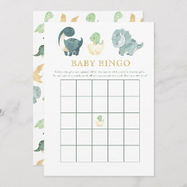 Schattige Dinosaurus Baby shower spel Baby Bingo Kaart