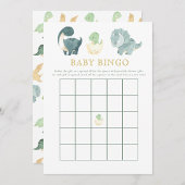 Schattige Dinosaurus Baby shower spel Baby Bingo Kaart