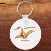 schattige dinosaurus betekent dat ik van je hou sleutelhanger (Voorkant)